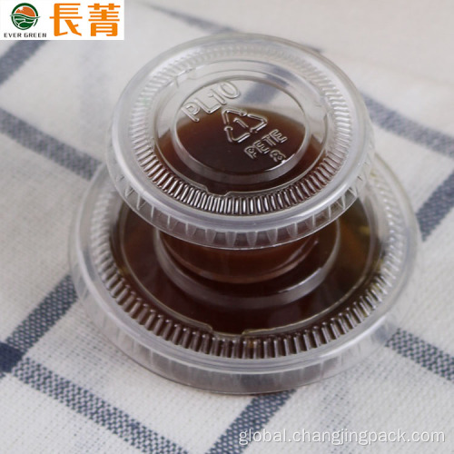 Plastic Disposable Sushi Soy Sauce Bottles Disposable Mini Plastic Sauce Cup round sauce container Supplier